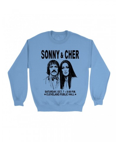 Sonny & Cher Bright Colored Sweatshirt | Cleaveland Hall Concert Poster Sweatshirt $10.79 Sweatshirts