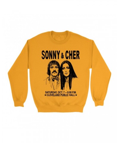 Sonny & Cher Bright Colored Sweatshirt | Cleaveland Hall Concert Poster Sweatshirt $10.79 Sweatshirts