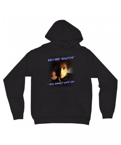 Whitney Houston Hoodie | I Will Always Love You Script Photo Collage Design Hoodie $6.72 Sweatshirts