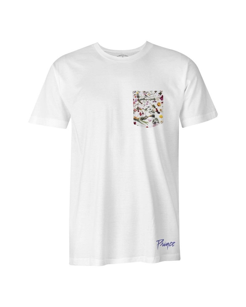 Prince Purple Rain Floral Pocket T-shirt $7.83 Shirts