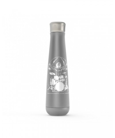 Music Life Water Bottle | Vitruvian Drummer Water Bottle $7.65 Drinkware