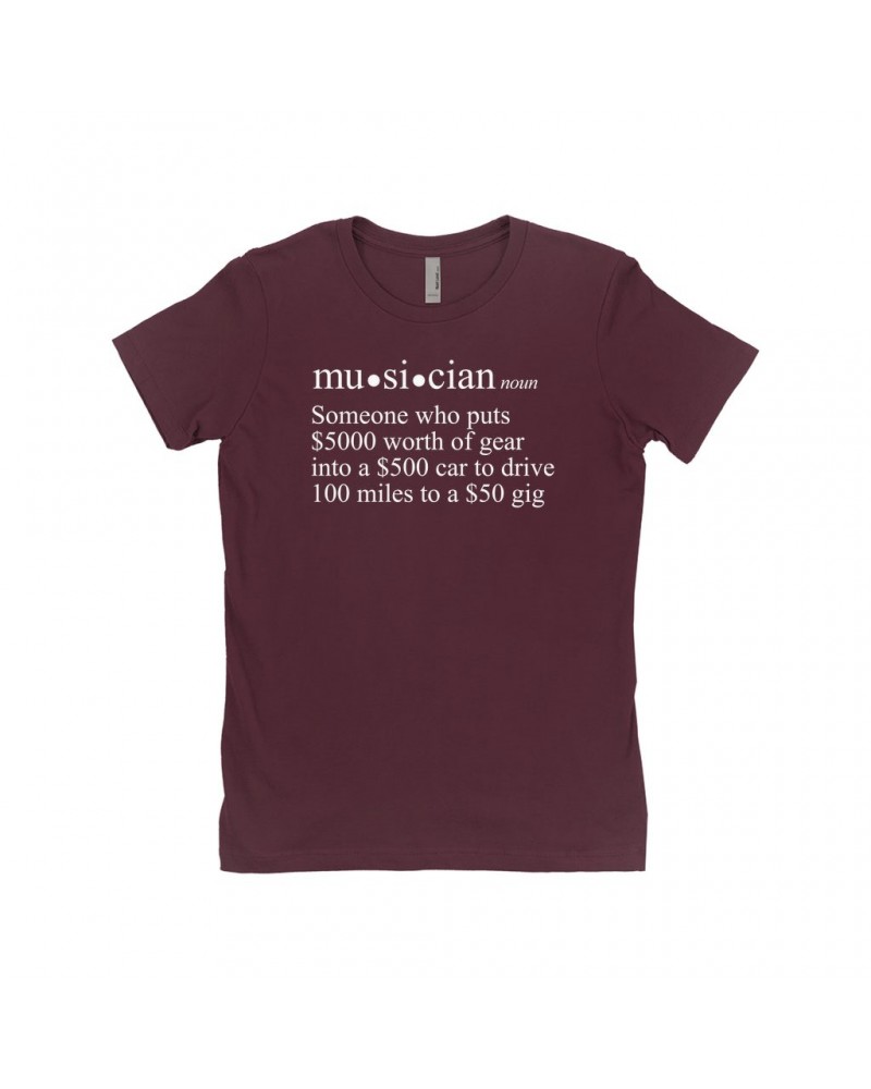 Music Life Ladies' Boyfriend T-Shirt | Musician Definition Shirt $6.12 Shirts