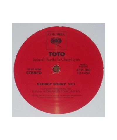 TOTO GEORGY PORGY Vinyl Record $6.47 Vinyl