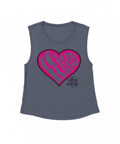 Sonny & Cher Ladies' Muscle Tank Top | I Got You Babe Heart And Logo Shirt $7.93 Shirts