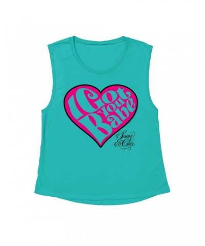 Sonny & Cher Ladies' Muscle Tank Top | I Got You Babe Heart And Logo Shirt $7.93 Shirts