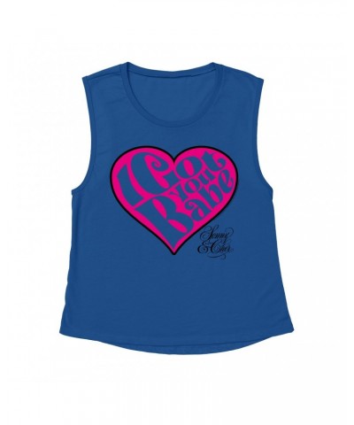 Sonny & Cher Ladies' Muscle Tank Top | I Got You Babe Heart And Logo Shirt $7.93 Shirts