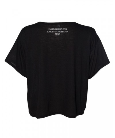 Ingrid Michaelson Eggnog Flowy Black Tee $3.56 Shirts