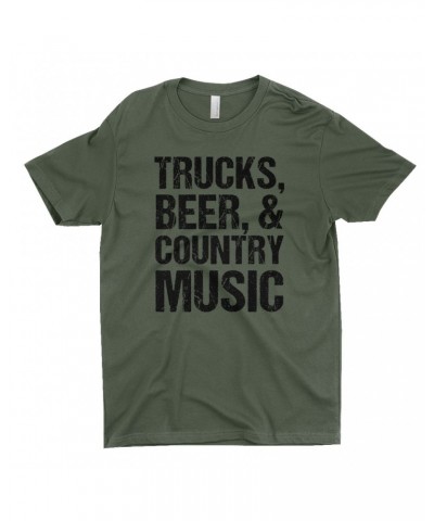 Music Life T-Shirt | Trucks Beer Country Music Shirt $5.84 Shirts