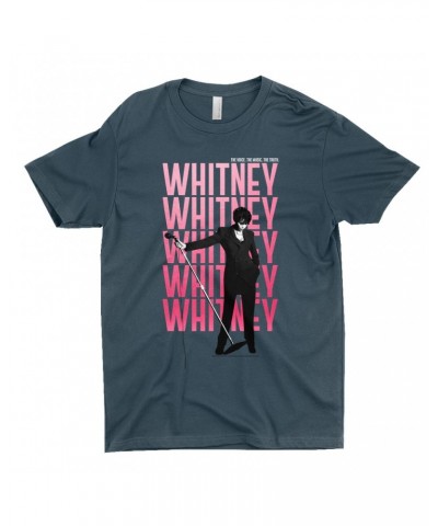 Whitney Houston T-Shirt | Voice Music Truth Cover Art Ombre Pink Image Shirt $8.54 Shirts