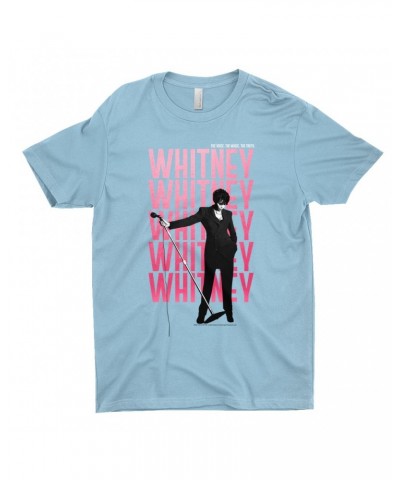 Whitney Houston T-Shirt | Voice Music Truth Cover Art Ombre Pink Image Shirt $8.54 Shirts