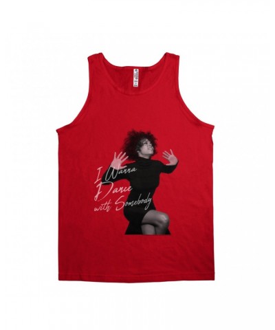 Whitney Houston Unisex Tank Top | I Wanna Dance With Somebody Script Design Shirt $6.74 Shirts