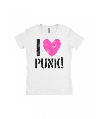 Music Life Ladies' Boyfriend T-Shirt | I Heart Punk Shirt $9.67 Shirts