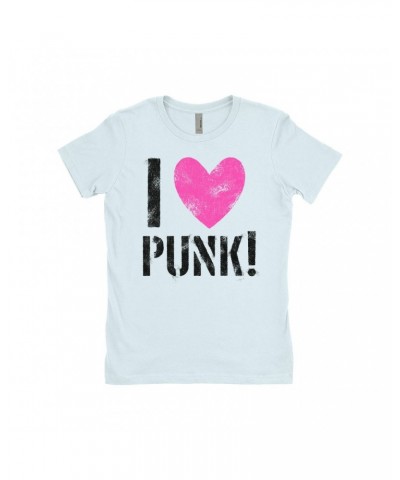 Music Life Ladies' Boyfriend T-Shirt | I Heart Punk Shirt $9.67 Shirts