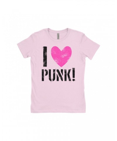 Music Life Ladies' Boyfriend T-Shirt | I Heart Punk Shirt $9.67 Shirts