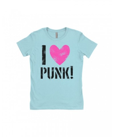 Music Life Ladies' Boyfriend T-Shirt | I Heart Punk Shirt $9.67 Shirts