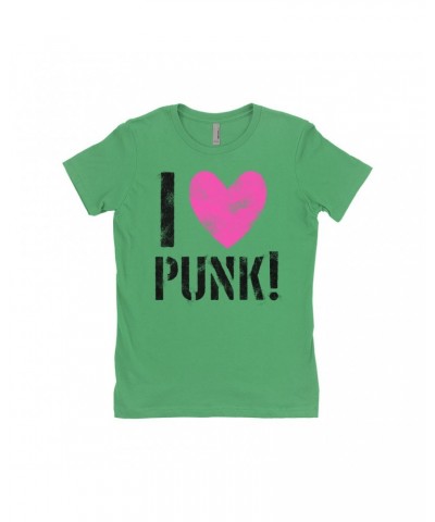 Music Life Ladies' Boyfriend T-Shirt | I Heart Punk Shirt $9.67 Shirts