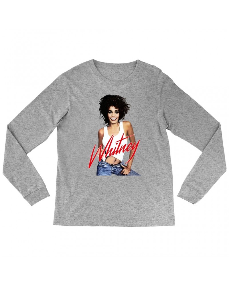 Whitney Houston Long Sleeve Shirt | Just Whitney Shirt $6.82 Shirts