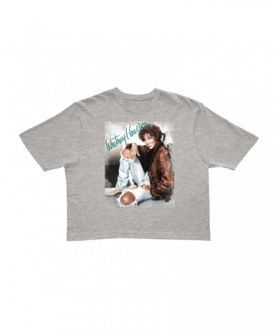 Whitney Houston Ladies' Crop Tee | All The Man That I Need Single Photo Distressed Crop T-shirt $5.76 Shirts