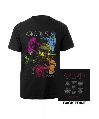 Maroon 5 Maroon V Tour Neon Women's Tee $7.91 Shirts