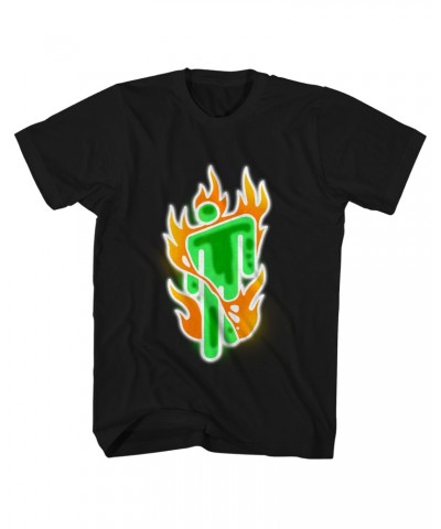 Billie Eilish T-Shirt | Flaming Neon Official Logo Shirt $6.43 Shirts