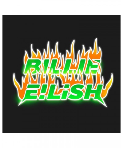 Billie Eilish T-Shirt | Flaming Neon Official Logo Shirt $6.43 Shirts