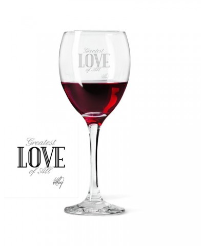 Whitney Houston Greatest Love Of All Laser- Etched Wine Glass $7.26 Drinkware