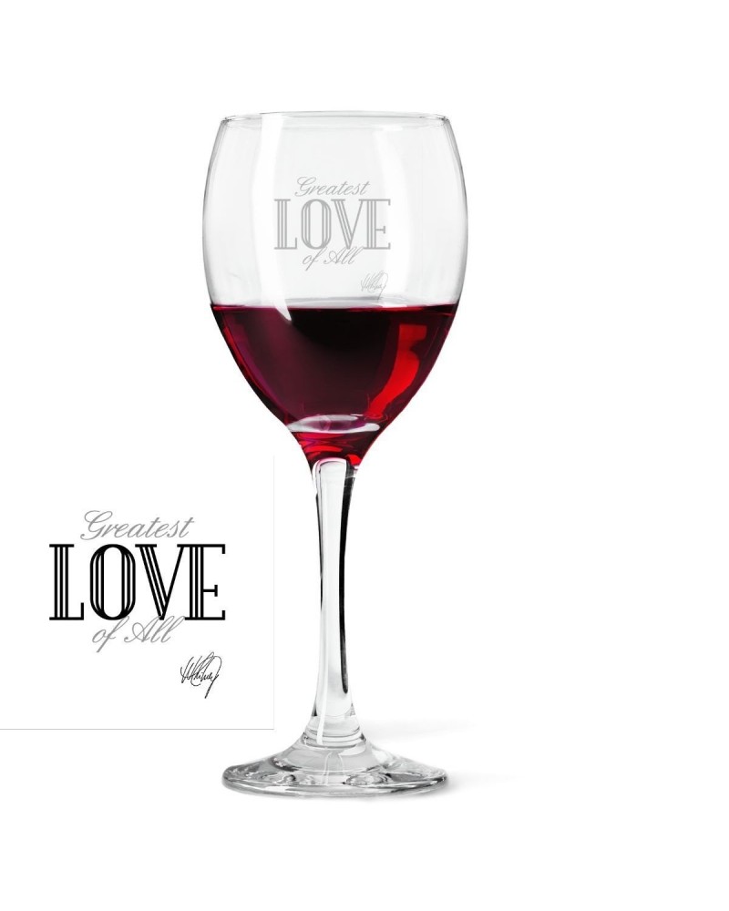 Whitney Houston Greatest Love Of All Laser- Etched Wine Glass $7.26 Drinkware