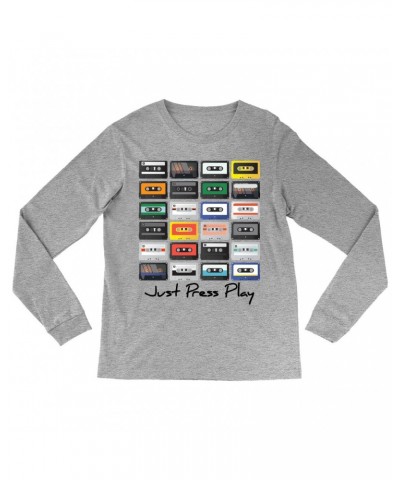 Music Life Long Sleeve Shirt | Just Press Play Shirt $7.74 Shirts