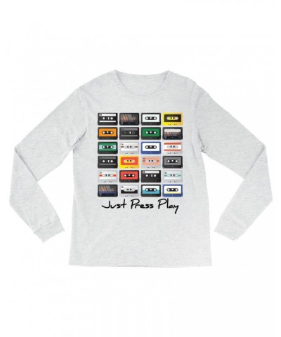 Music Life Long Sleeve Shirt | Just Press Play Shirt $7.74 Shirts