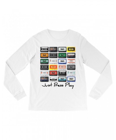 Music Life Long Sleeve Shirt | Just Press Play Shirt $7.74 Shirts