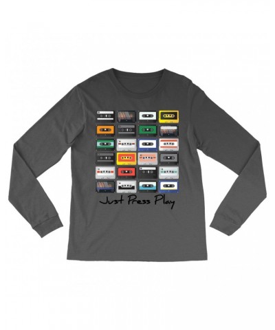 Music Life Long Sleeve Shirt | Just Press Play Shirt $7.74 Shirts