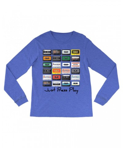 Music Life Long Sleeve Shirt | Just Press Play Shirt $7.74 Shirts