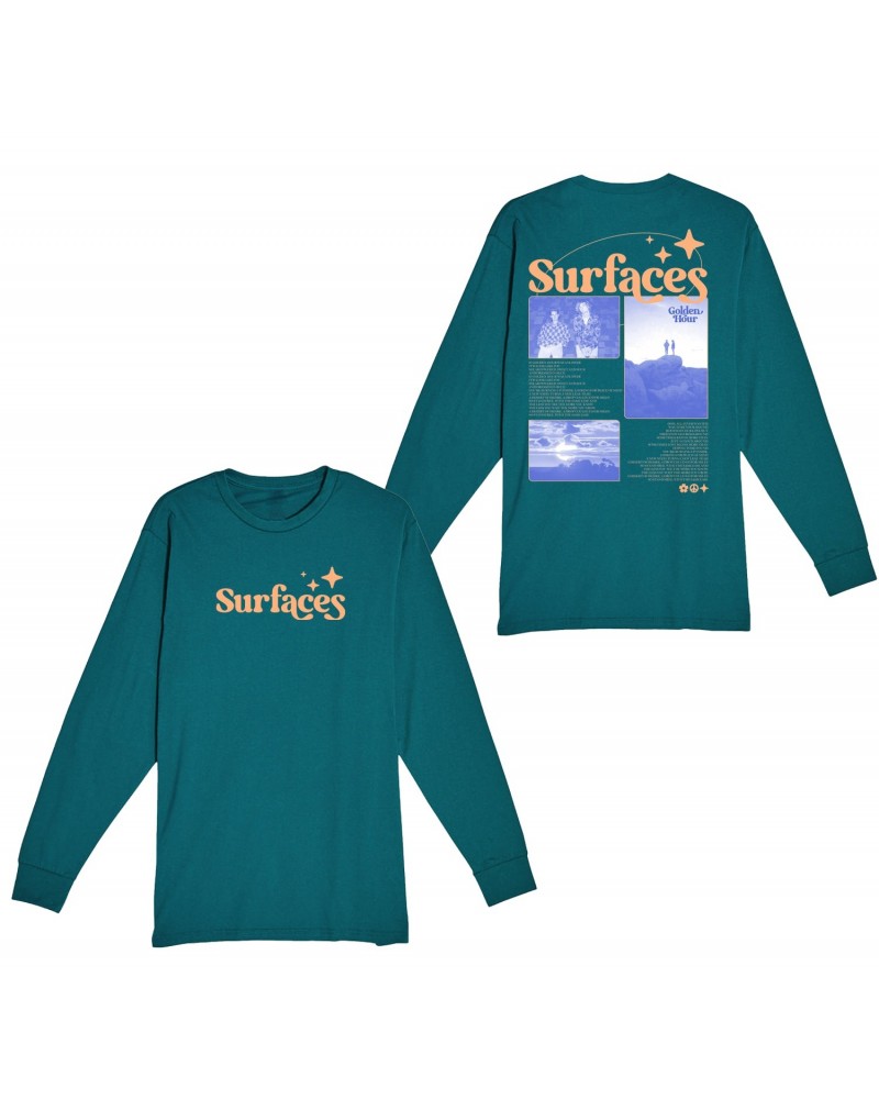 Surfaces Golden Hour Teal Long Sleeve $8.92 Shirts