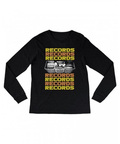 Music Life Heather Long Sleeve Shirt | Milk Crate Digger Shirt $7.59 Shirts