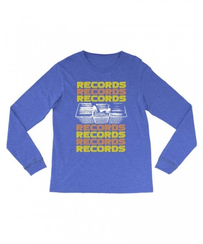 Music Life Heather Long Sleeve Shirt | Milk Crate Digger Shirt $7.59 Shirts